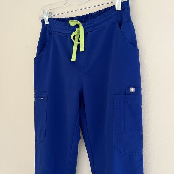 FIGS Technical Collection Cargo Scrub Pants Style TW2000T, Royal Blue- Size XS T - Picture 2 of 8